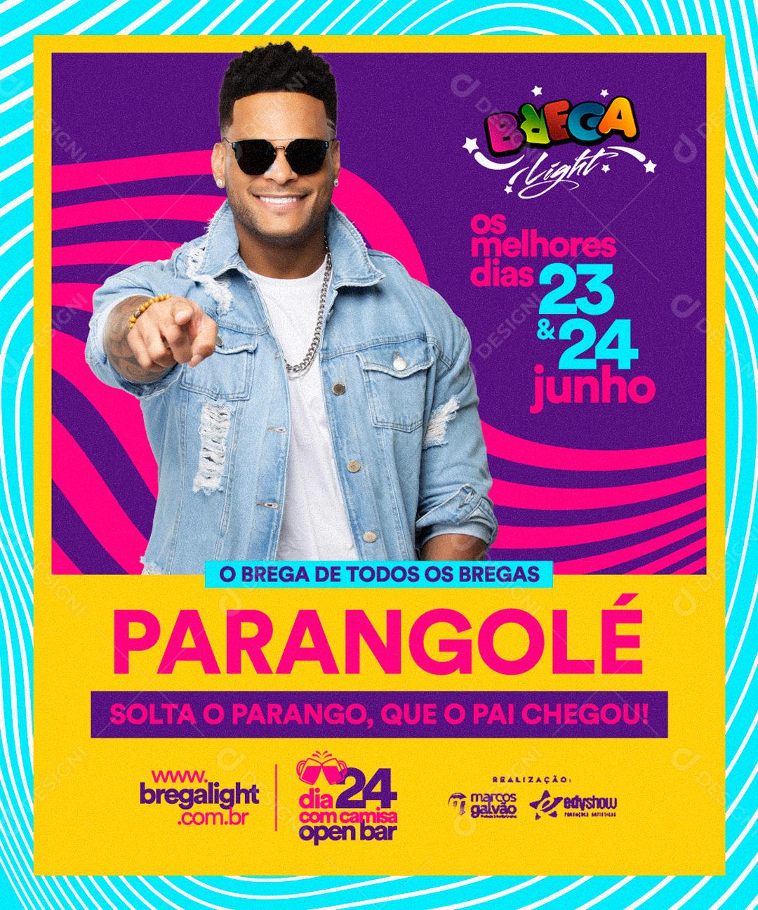 Social Media O brega de todos os bregas Agenda Parangolé Flyers PSD Editável