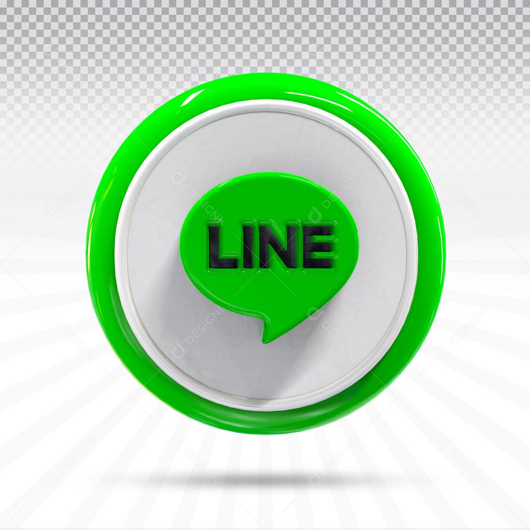 Ícones Line Messenger Rede Social PSD Editável