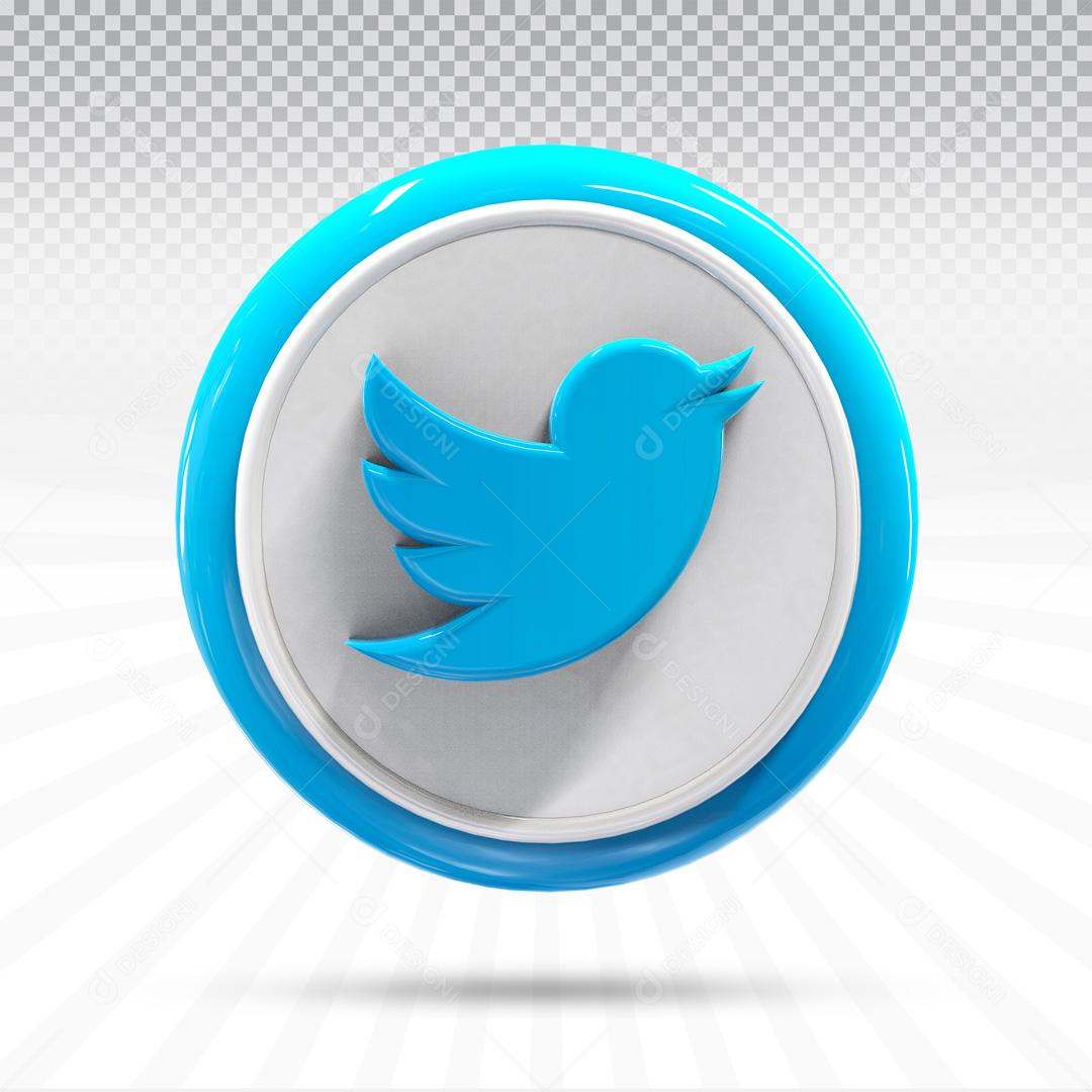 Ícones Twitter Rede Social PSD Editável