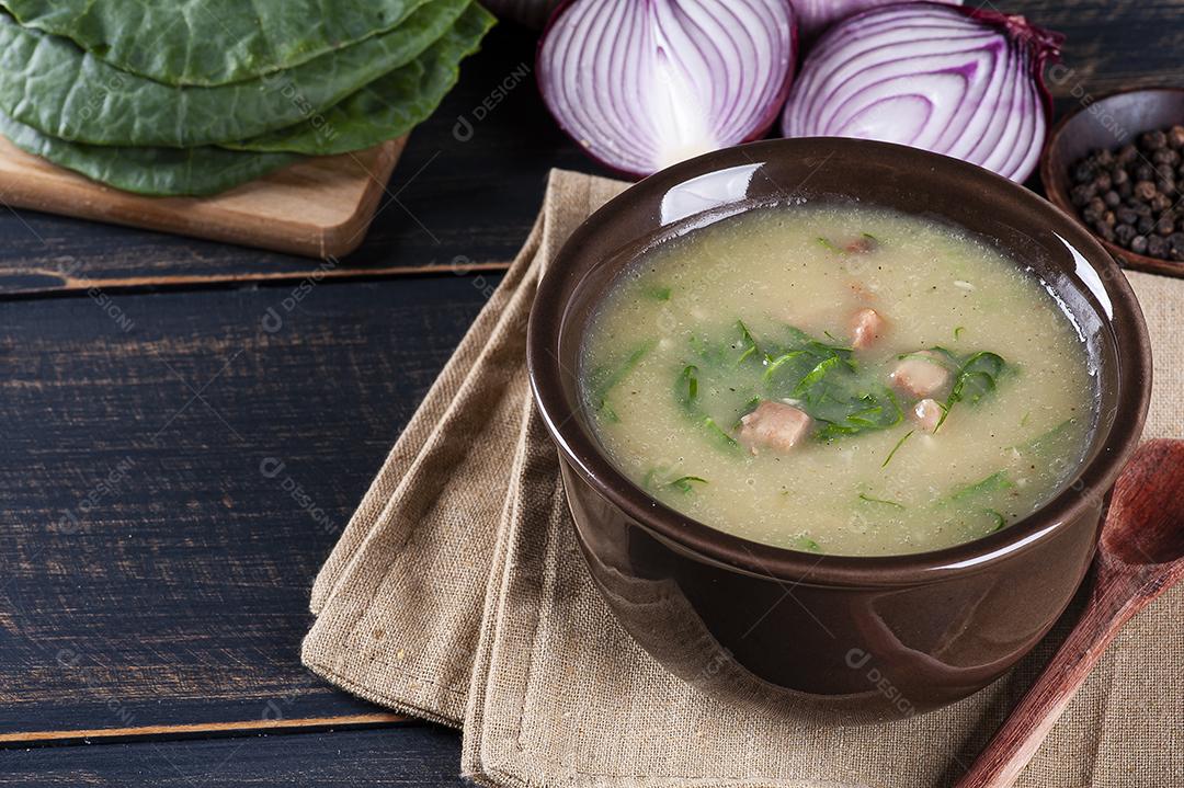 Popular dish of Portuguese cuisine called Caldo Verde JPG