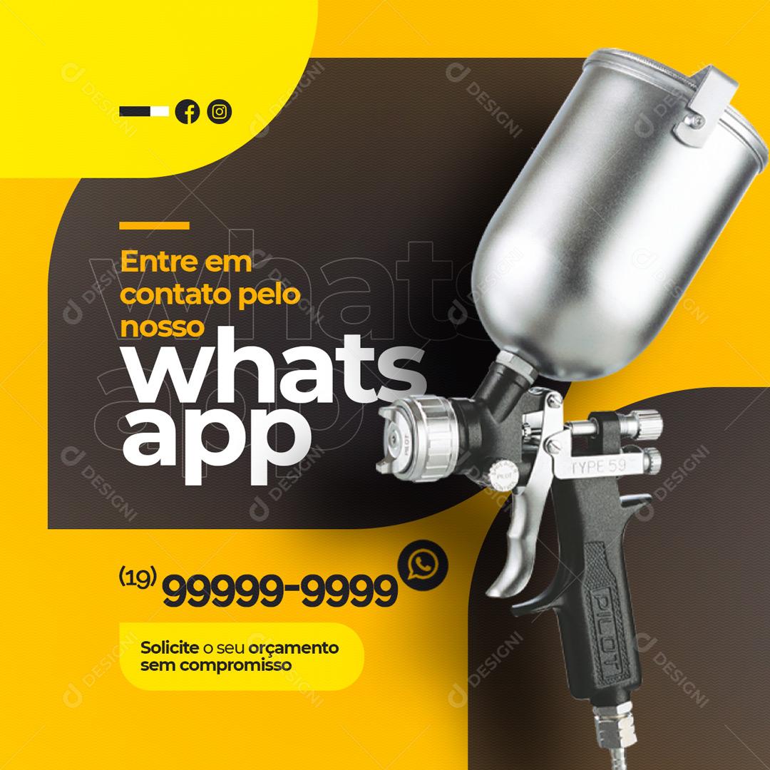 Social Media Pintura Funilaria Automotiva Entre em contato pelo nosso Whatsapp PSD Editável