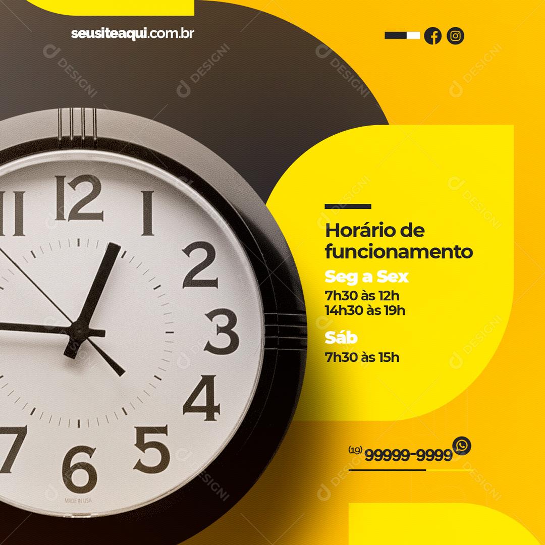 Social Media Pintura Funilaria Automotiva Horário de funcionamento PSD Editável