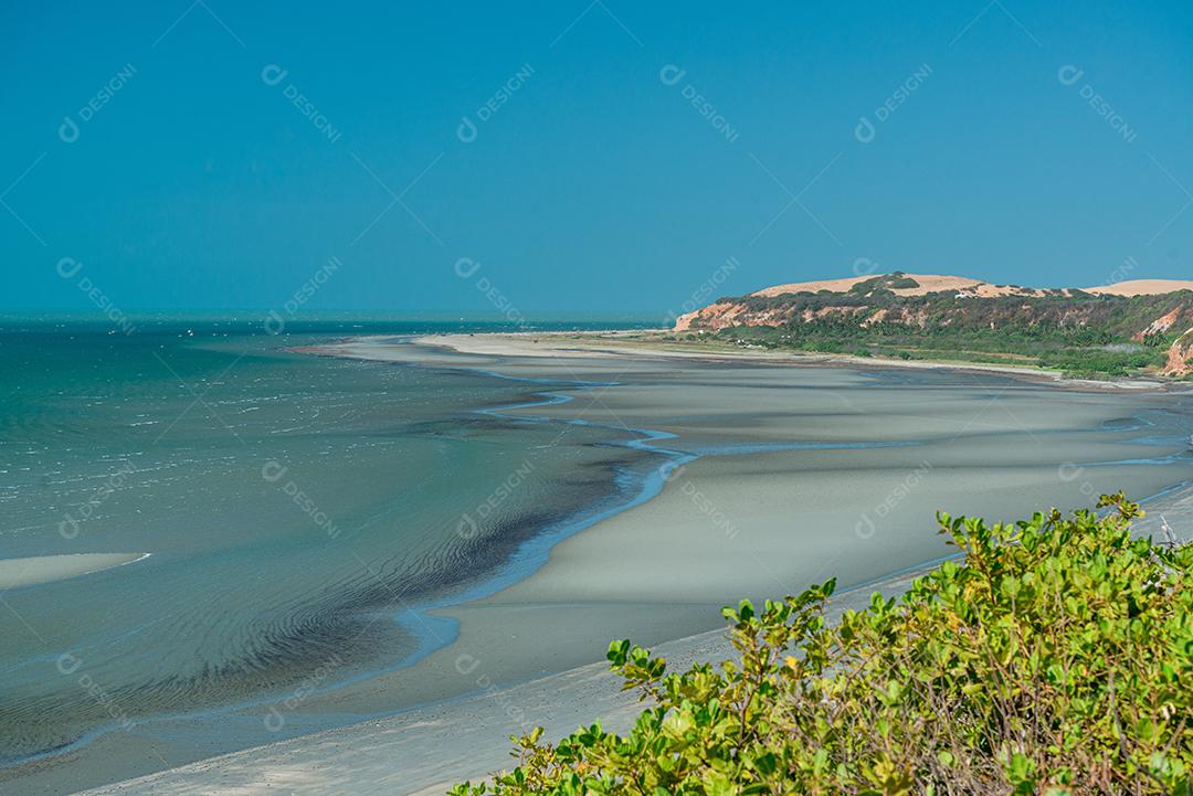 Maré baixa na Praia de Ponta Grossa, Icapuí, Ceará