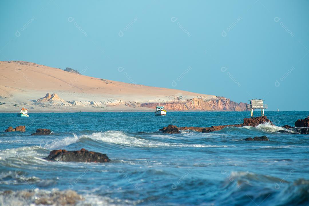 Vista matinal na praia de Peroba, Icapuí, Ceará