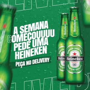Social Media Sua semana começou pede uma Heineken Cervejas PSD Editável