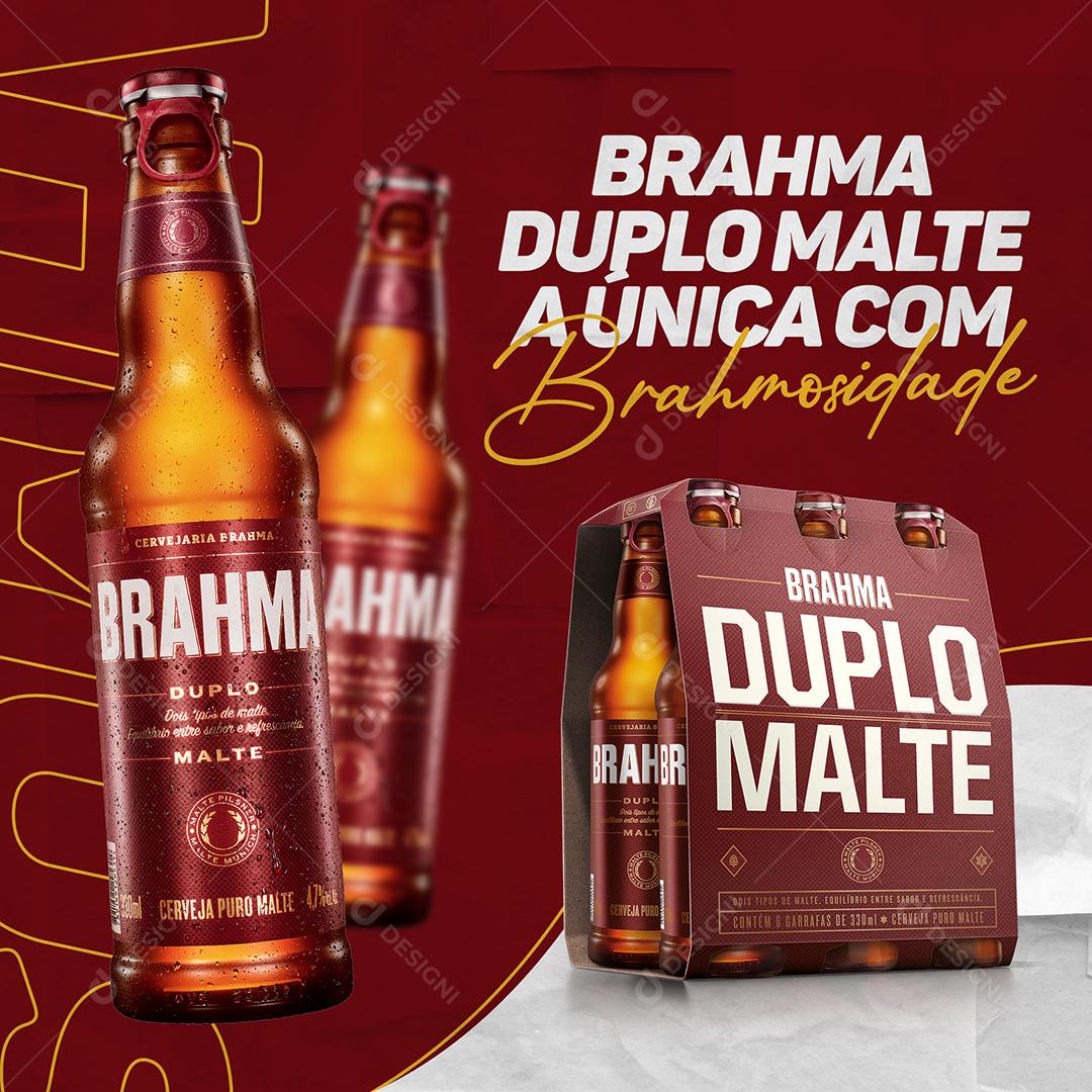 Cervejas Brahma Duplo Malte A Única Com Brahmosidade Social Media PSD Editável