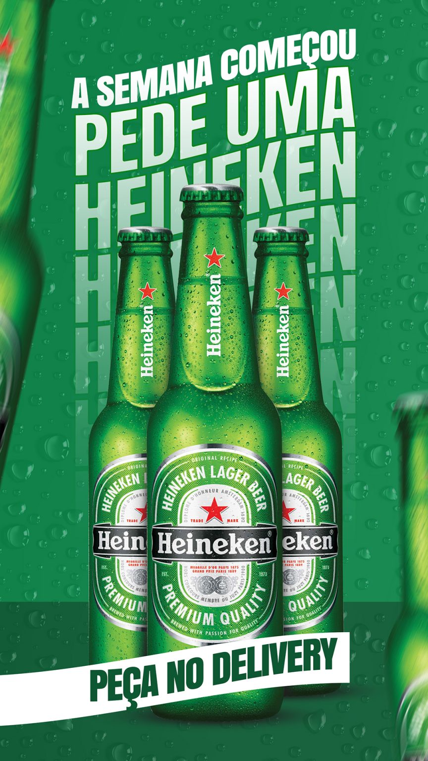 Social media A semana começou pede uma Heineken Cervejas PSD Editável