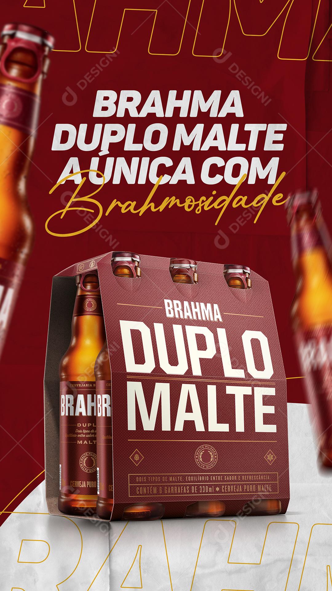 Social Media Brahma Duplo Malte A Única Com Brahmosidade Cervejas PSD Editável