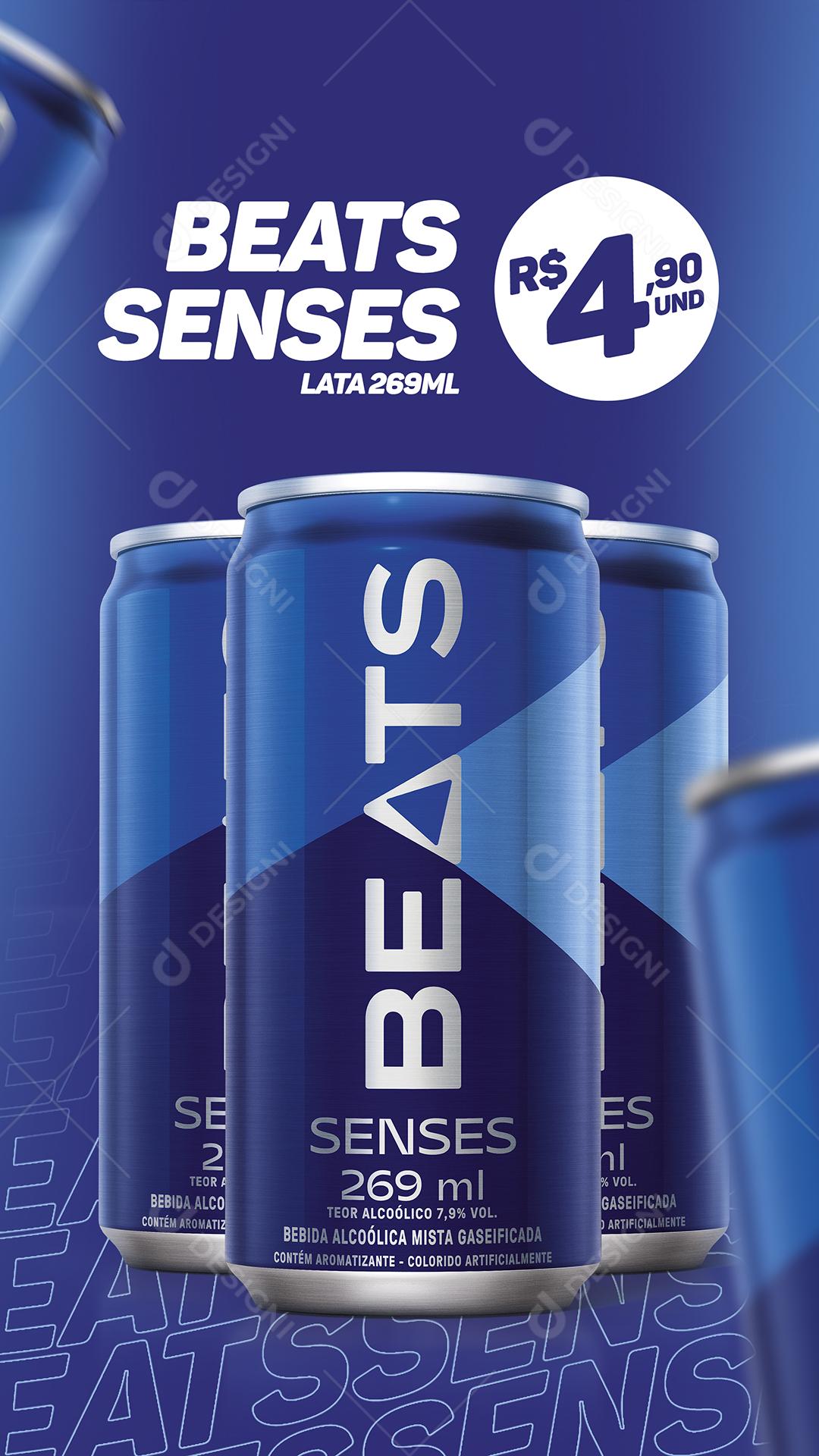Social Media Beats senses 269 Ml Cerveja PSD Editável