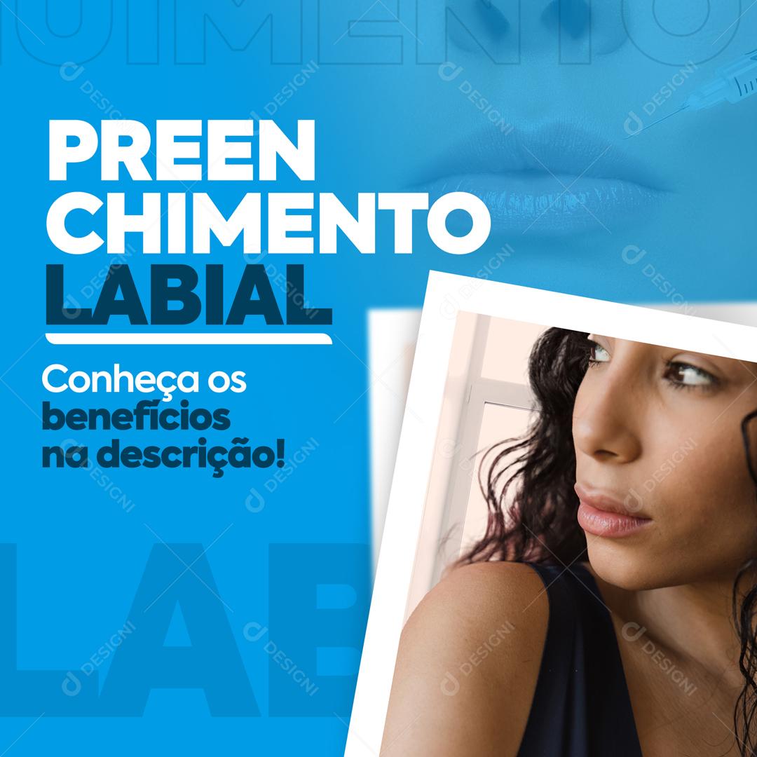 Preenchimento labial Conheça Os Beneficious Na Descrição Social Media PSD Editável