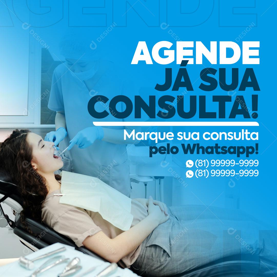 Marque Já Sua Consulta Social  Media PSD Editável