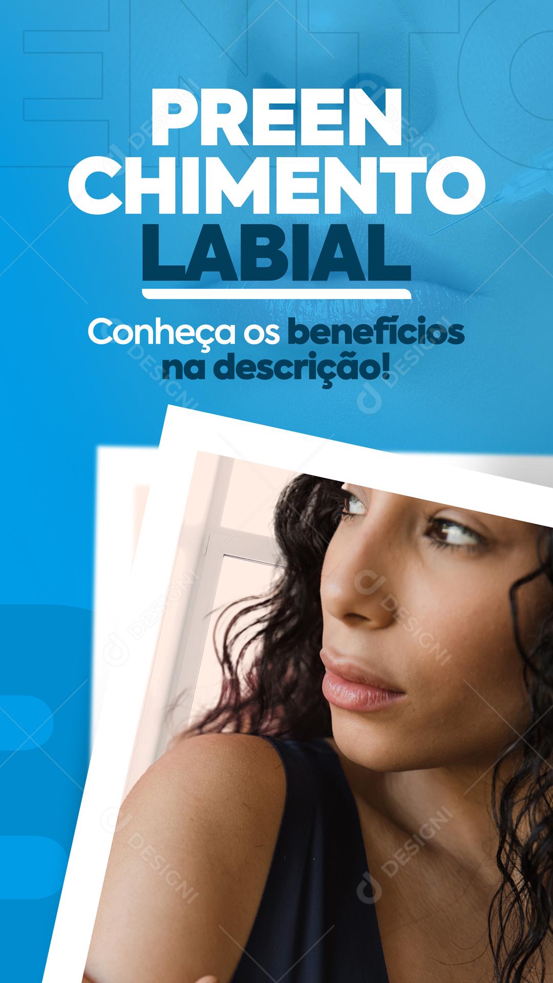 Preenchimento labial Conheça Os Benefícios Na Descrição Social Media PSD Editável