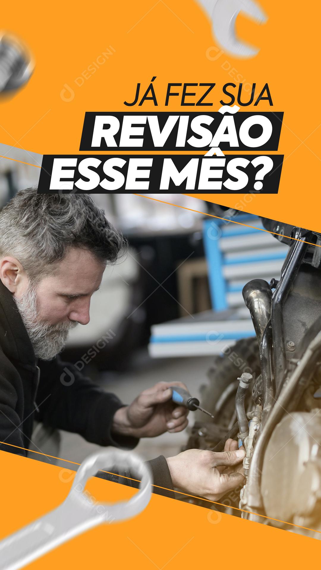 Já Fez a Revisão Esse Mês Social Media PSD Editável