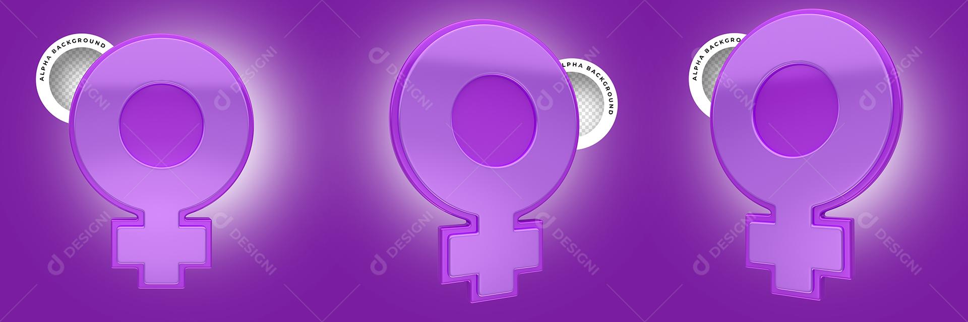 Ícone 3D De Mulher Para Composição PSD Premium