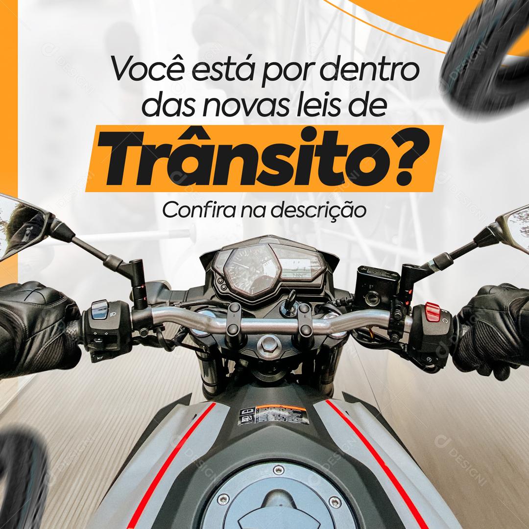 Você Está Por Dentro Das Novas leis De Transito Social Media PSD Editável