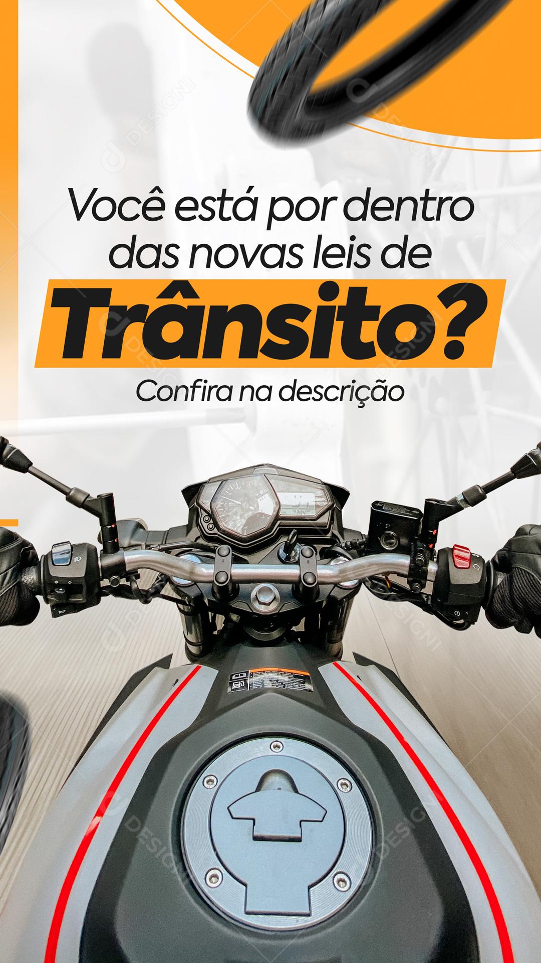 Você Está Por Dentro Das Novas leis De Transito Social Media PSD Editável