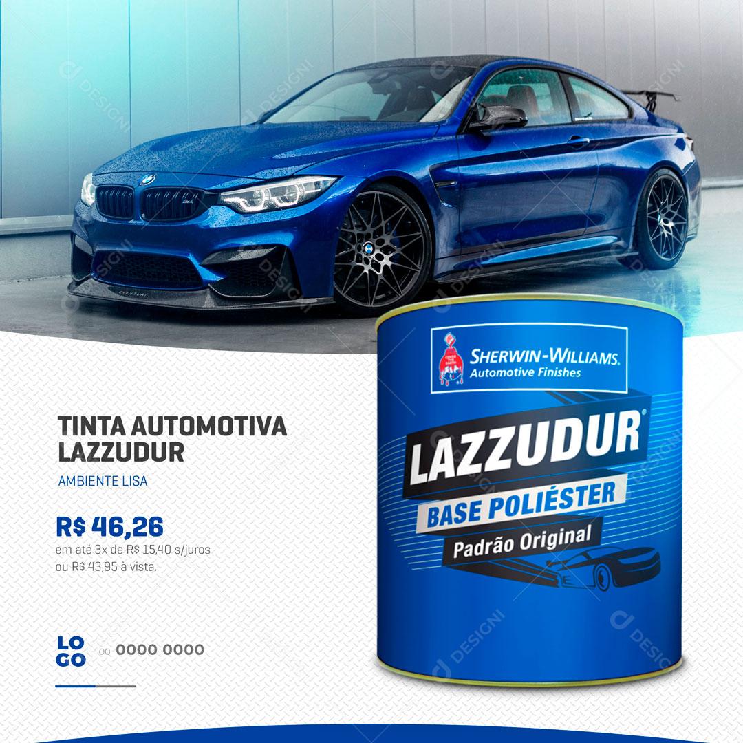 Post Carro Tinta Automotiva Social Media PSD Editável