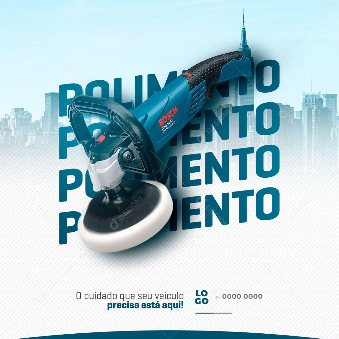 Post Polimento Automotivo o que seu Veículo Precisa está Aqui Social Media PSD Editável