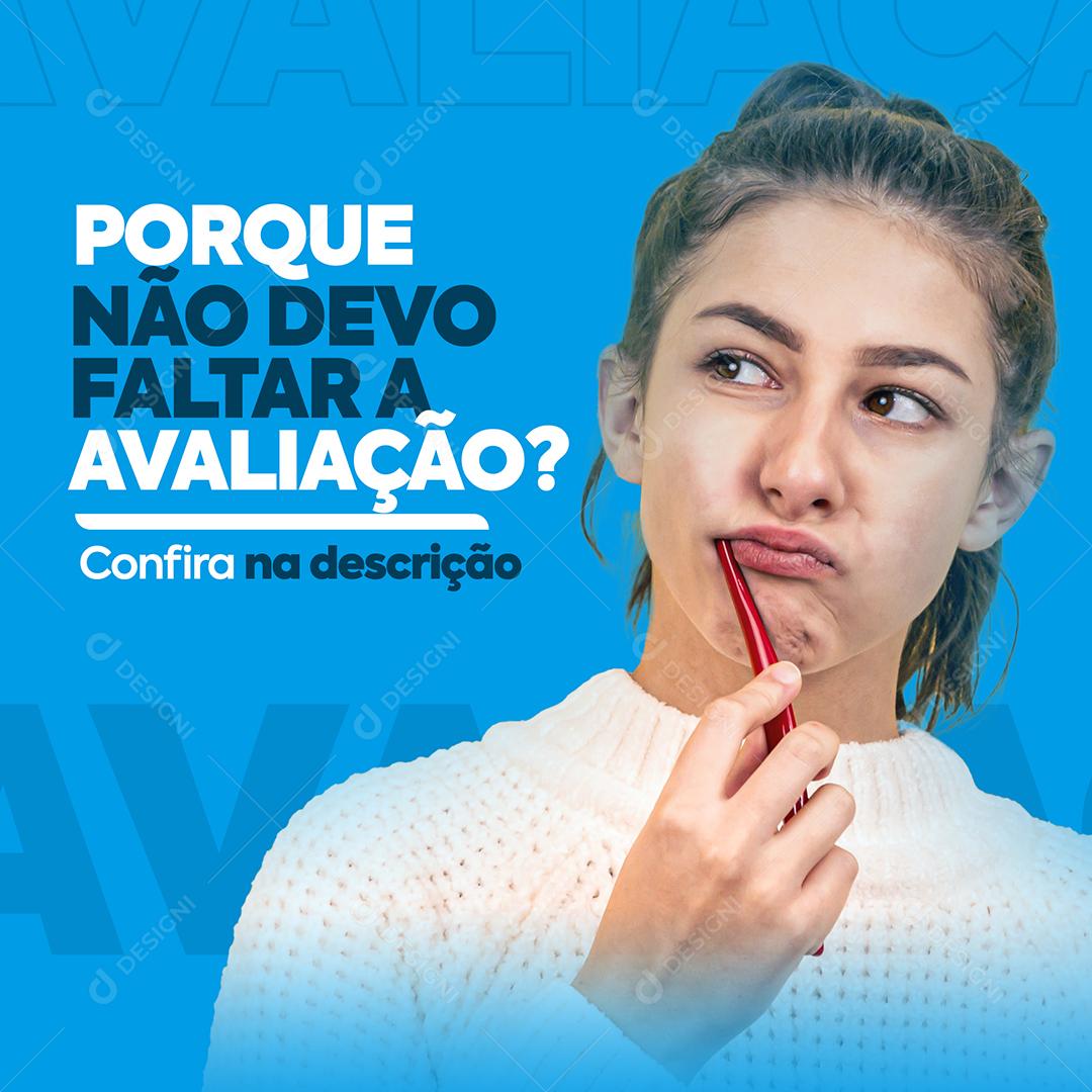 Dentista Porque não devo faltar a avaliação Social Media PSD Editável