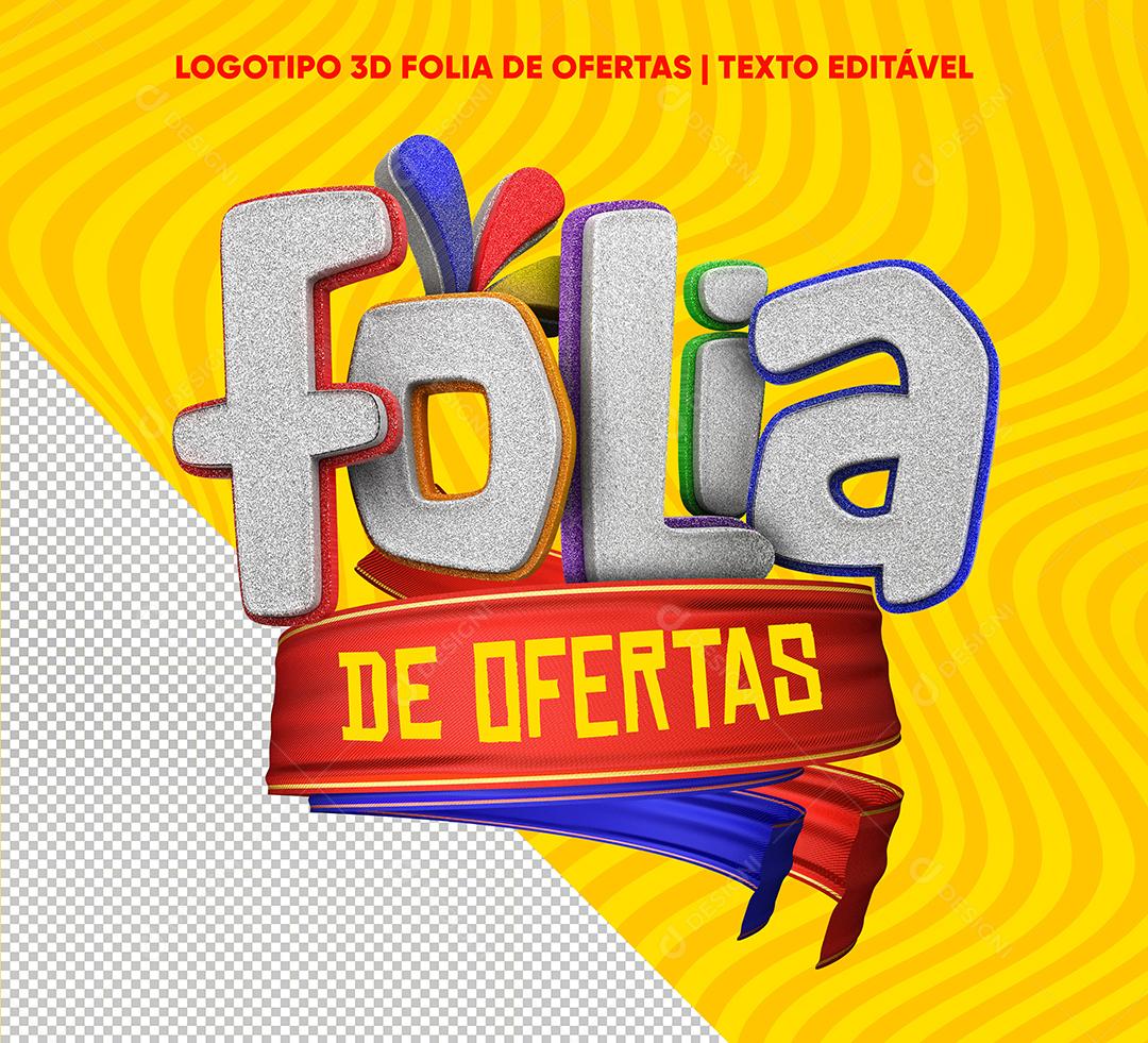 Selo 3D Folia de ofertas Para Composição Texto Editável PSD Premium