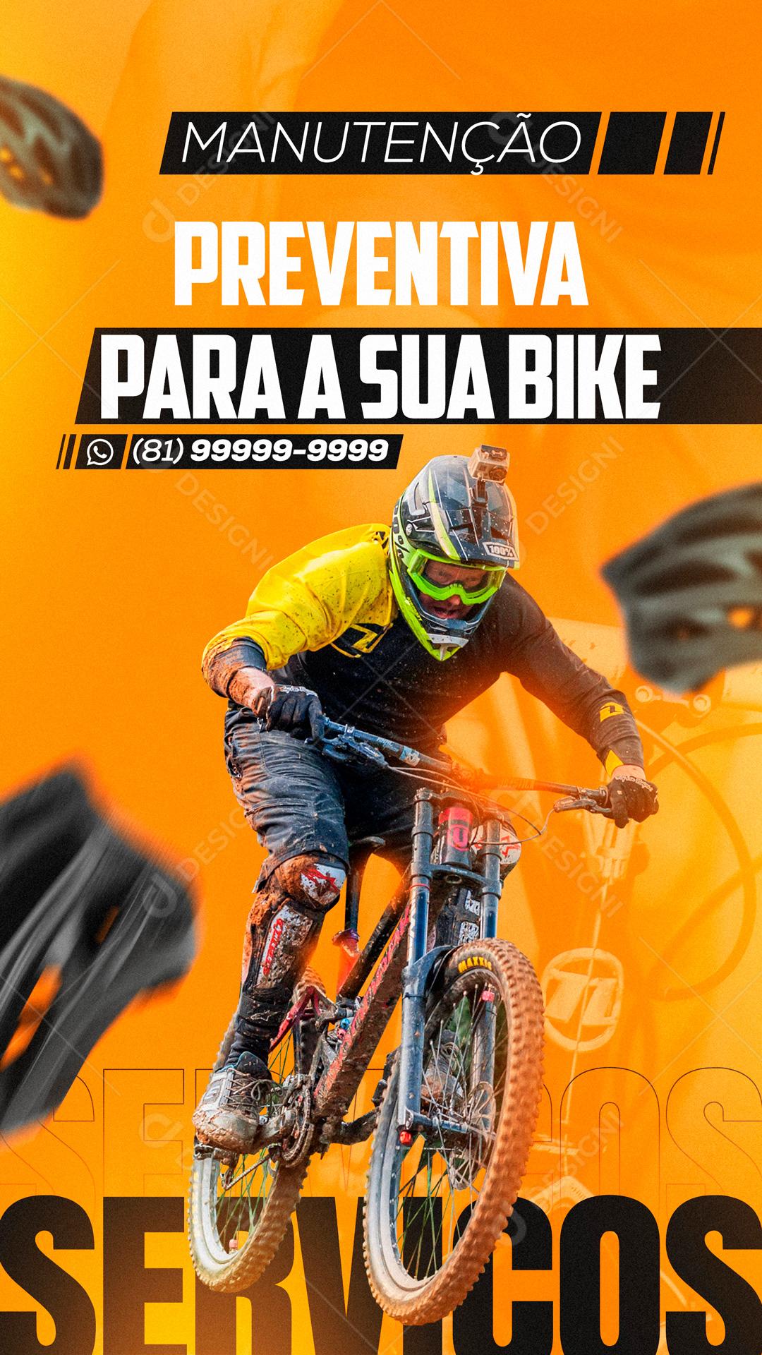 Manutenção Preventiva Para Sua Bike Social Media PSD Editável