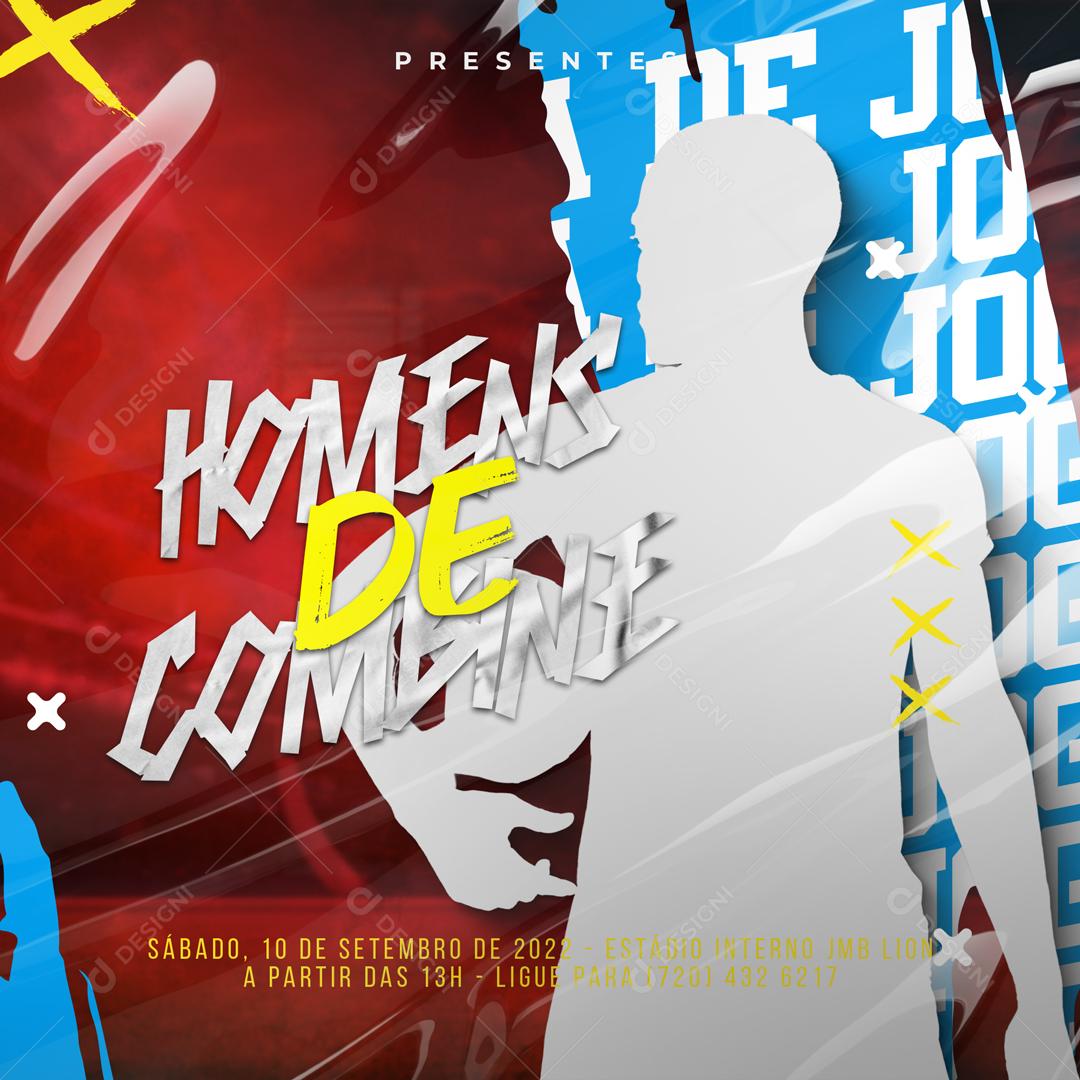 Flyer Grande Jogo Futebol Americano Homens De Combine Social Media PSD Editável