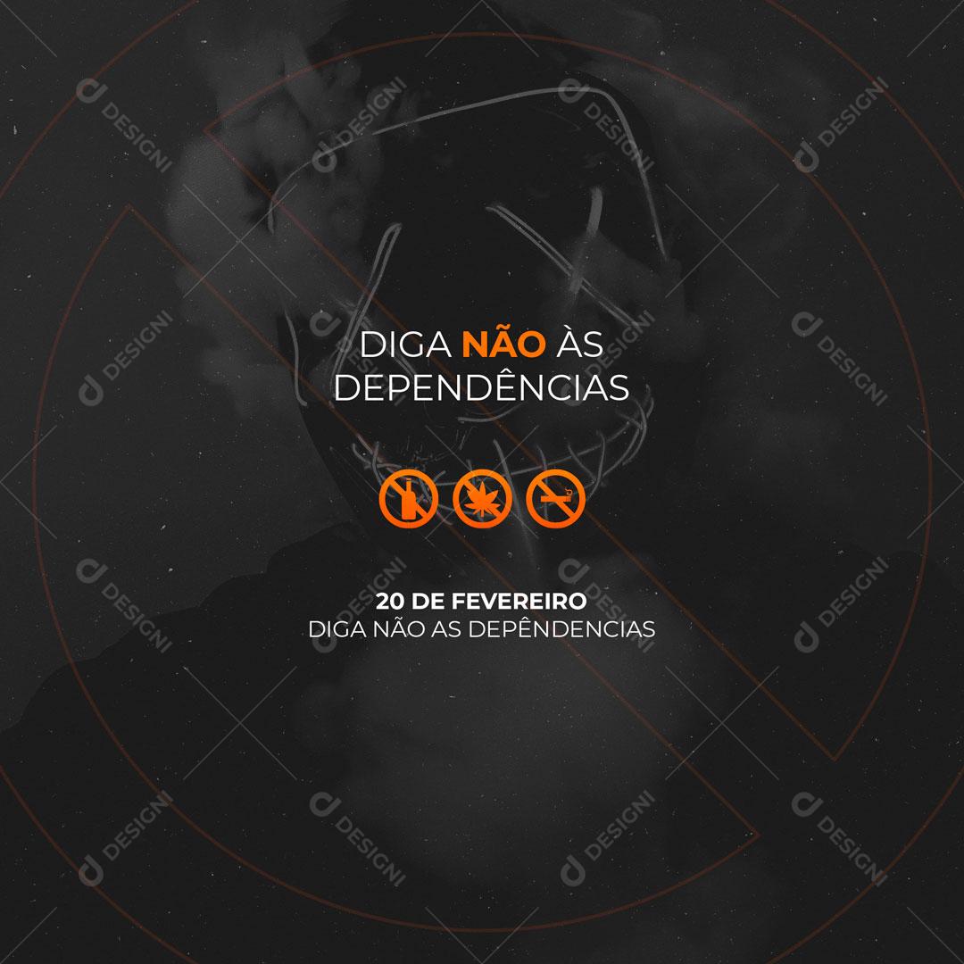 Diga não as Drogas, Dependência Química Social Media PSD Editável
