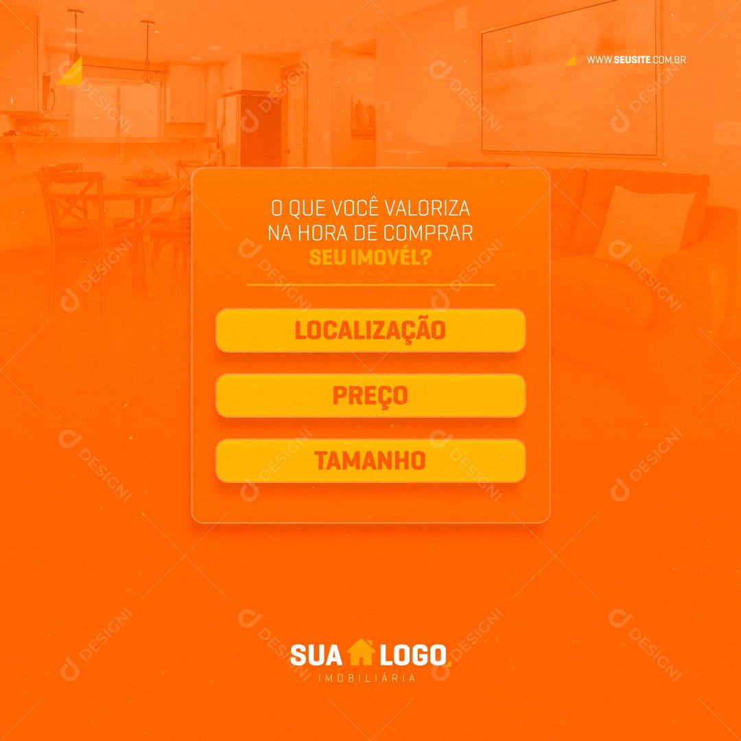 Post Casa Própria Apartamento Financiamento Consórcio Imóveis Social Media PSD Editavel