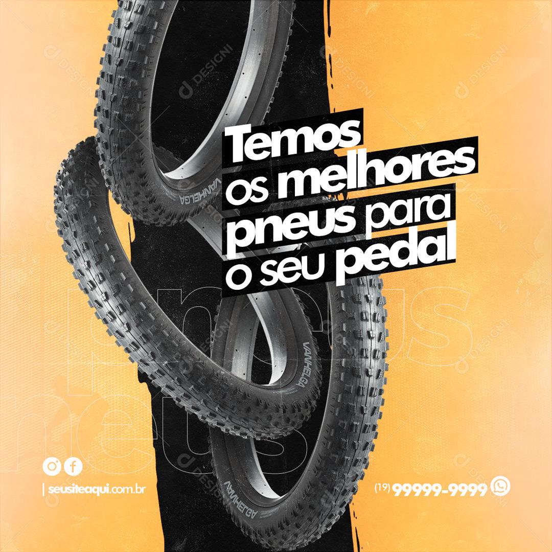 Social Media Temos os melhores pneus para o seu pedal PSD Editável