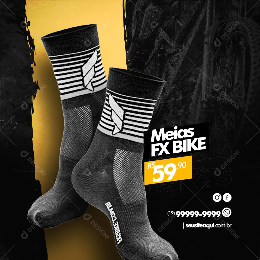 Social Media Meias Fx Bike Ciclismo PSD Editável