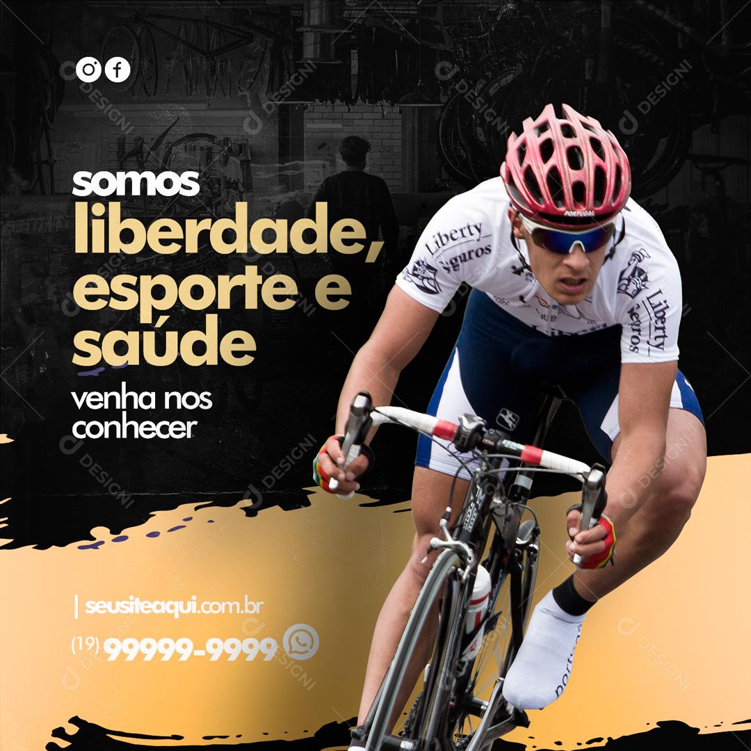 Social Media Somos liberdade esporte e saúde PSD Editável