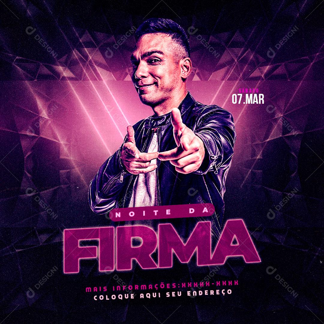 Flyer Noite Da Firma Social Media PSD Editável