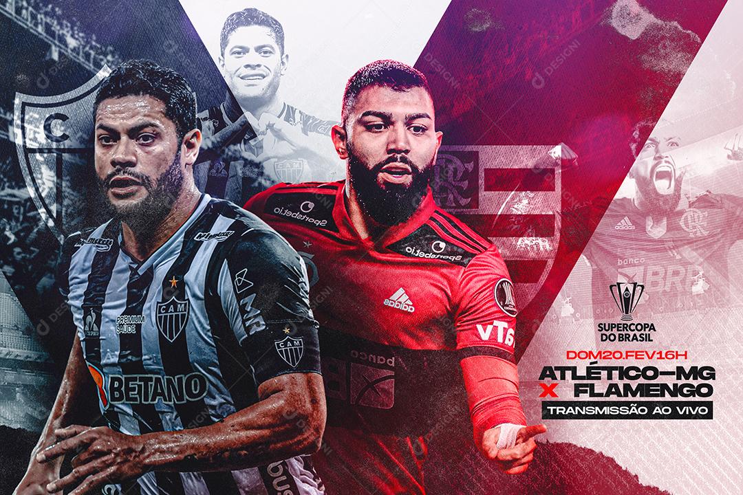 Social Media Instagram Grid Harmonizado Puzzle Super Copa Futebol PSD Editável