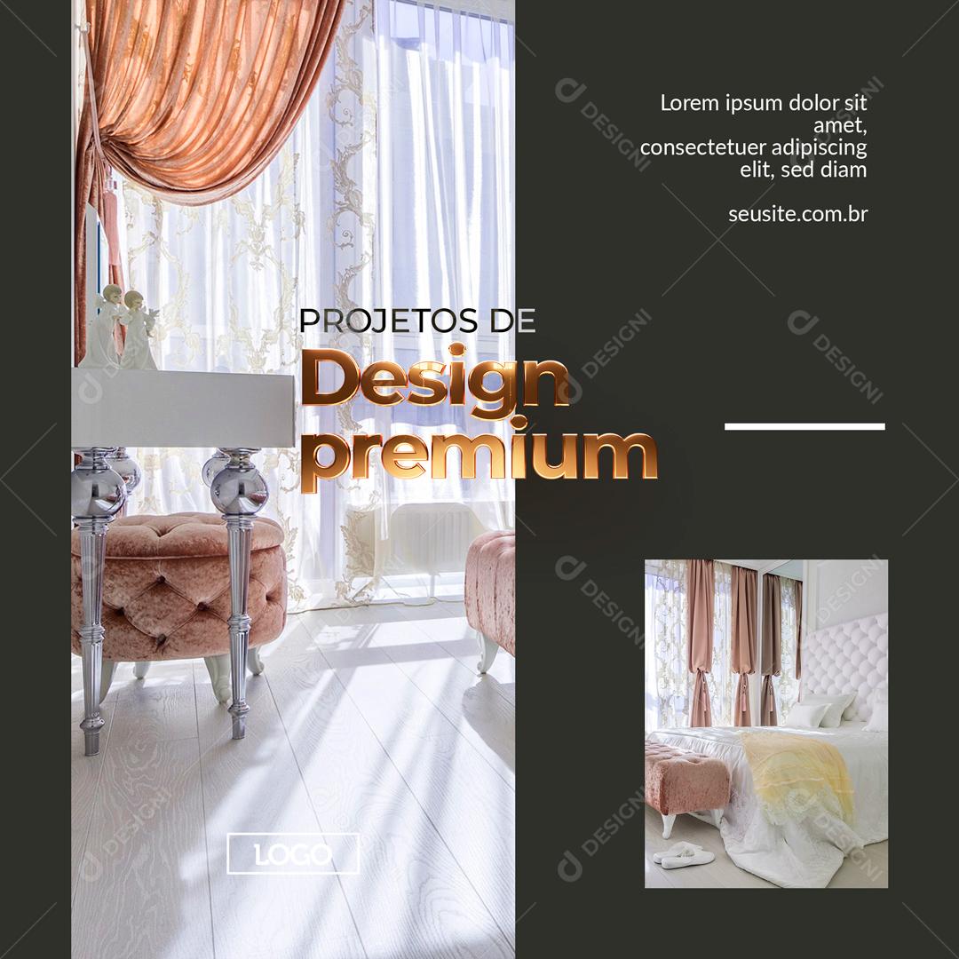 Moveis De Designe Contemporâneo Social Media PSD Editável