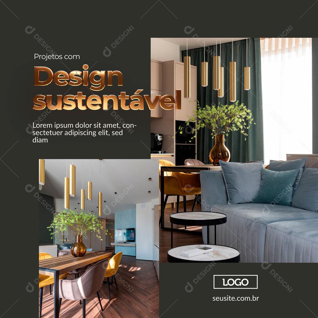 Moveis De Designe Contemporâneo Social Media PSD Editável