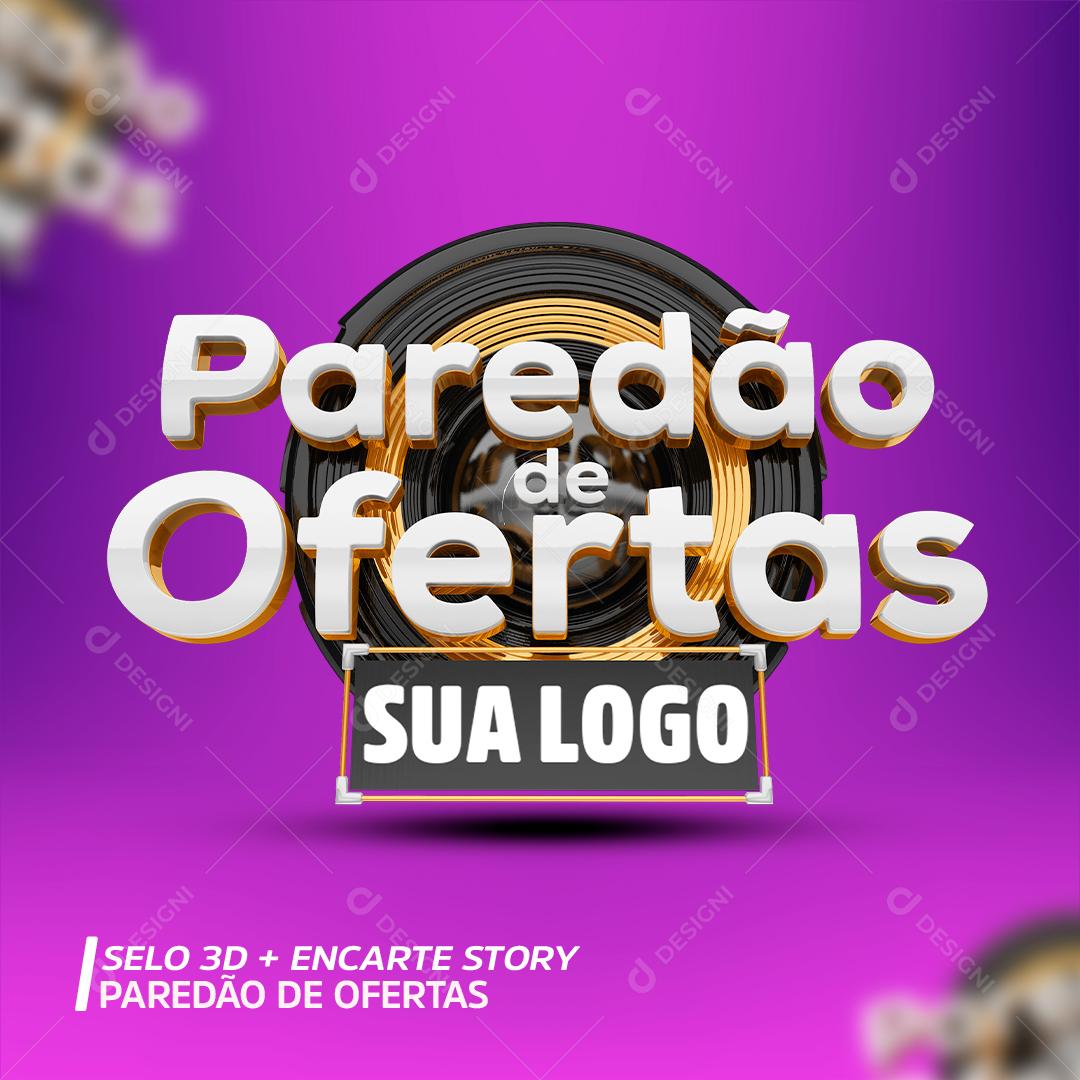 Selo 3D Para Composição Paredão De Ofertas Social Media PSD Editavel