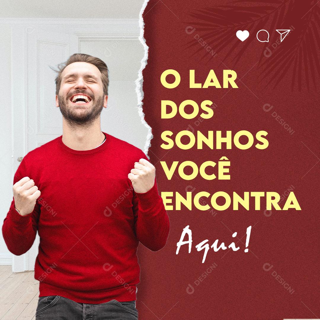 Post Imobiliária Imóvel Casa Própria Social Media PSD Editável