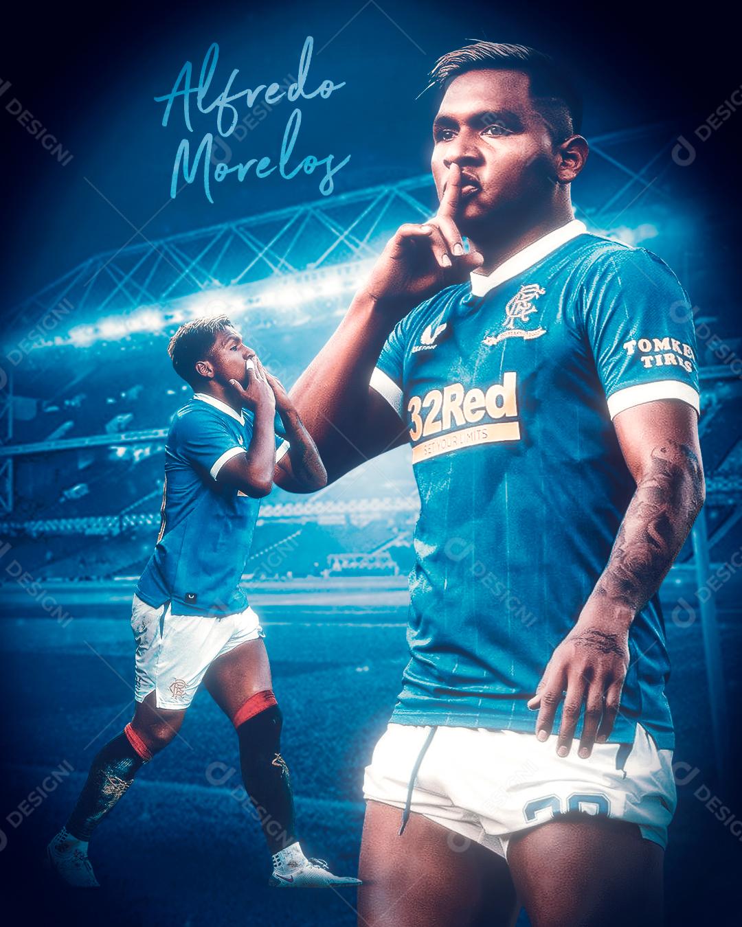 Flyer Jogador De Futebol Alfredo Moreloz Social Media PSD Editável