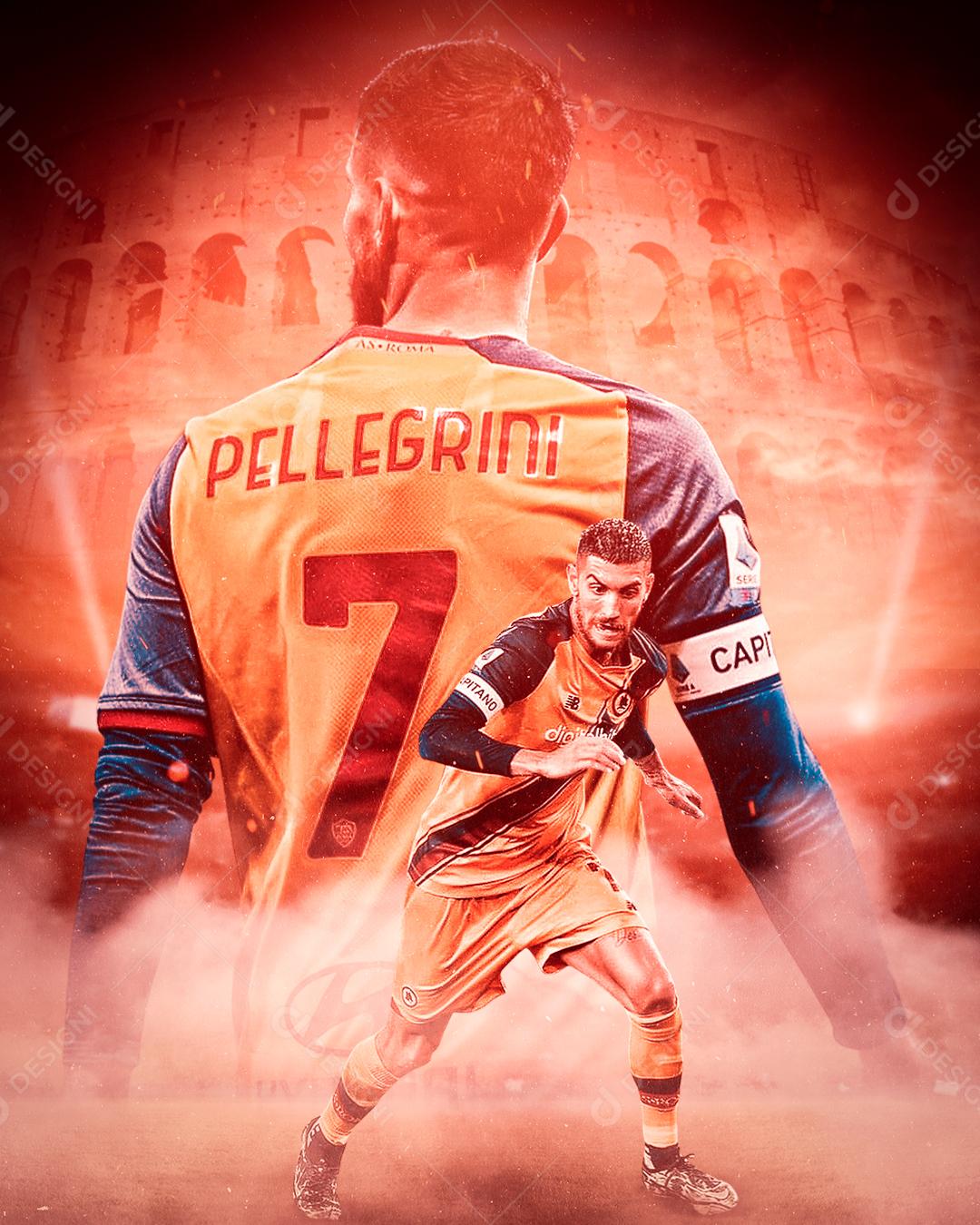 Flyer Jogador De Futebol Pelelegrini Social Media PSD Editável