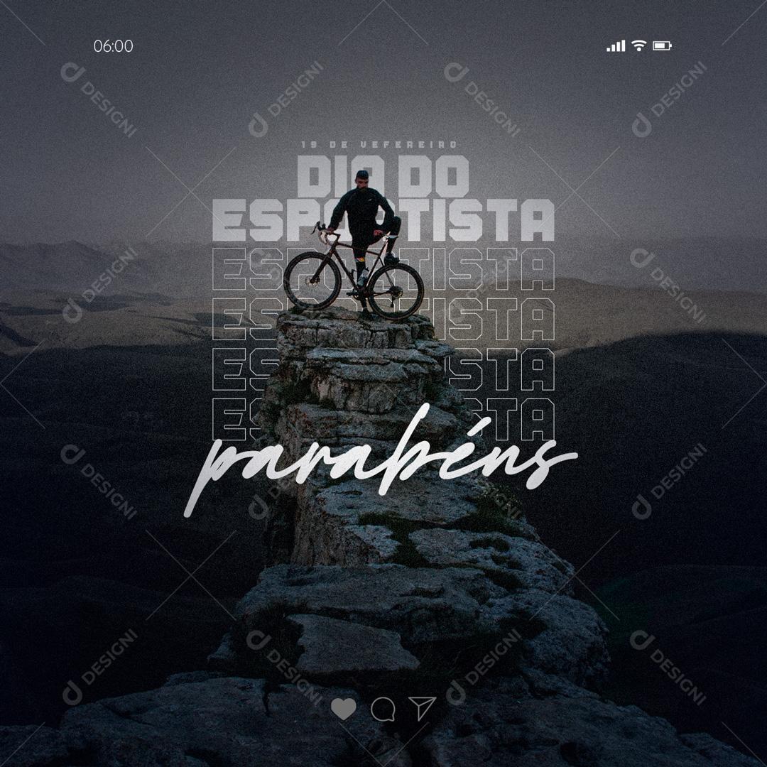 Dia do Esportista 19 De Fevereiro Parabéns PSD Editável