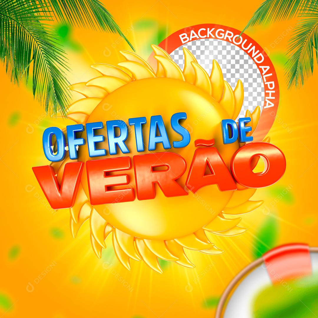 Selo 3D Para Composição Ofertas De Verão PSD Editável