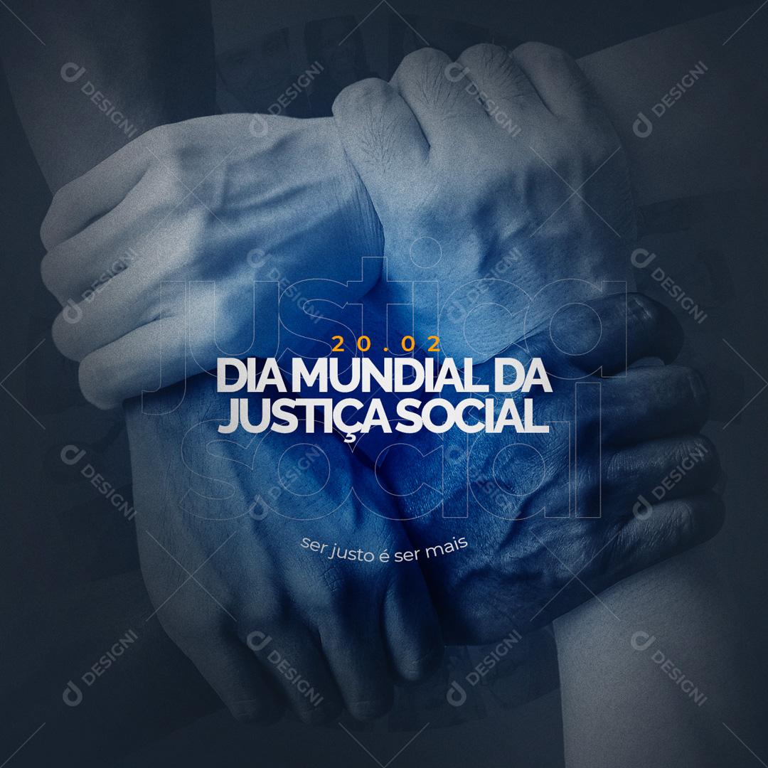 Social Media Dia da Justiça Social 20 de Fevereiro PSD Editável