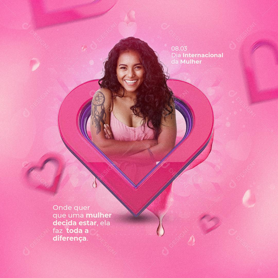 Social Media Dia Internacional Da Mulher 8 De Março PSD Editável