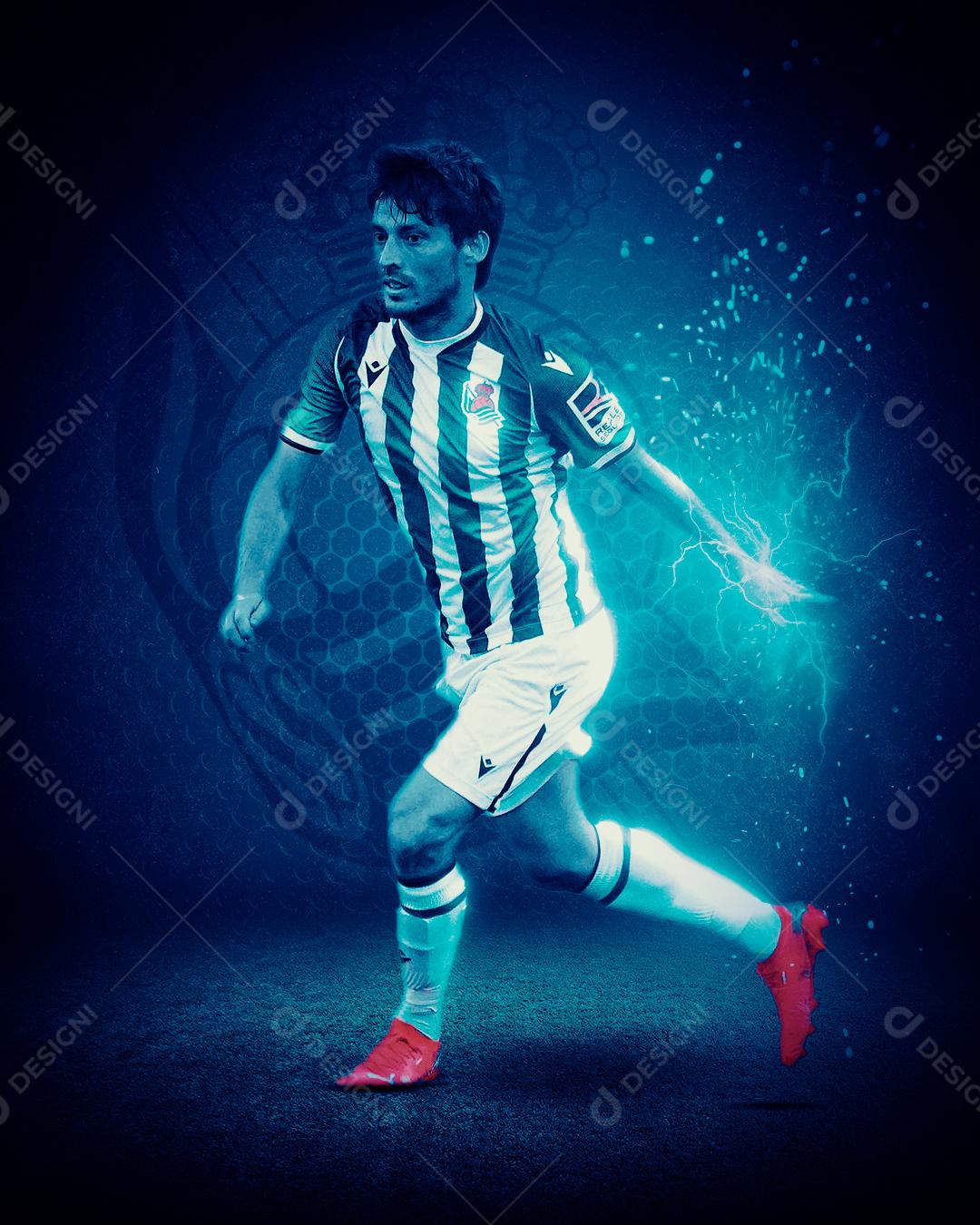 Flyer Jogador De Futebol Social Media PSD Editável