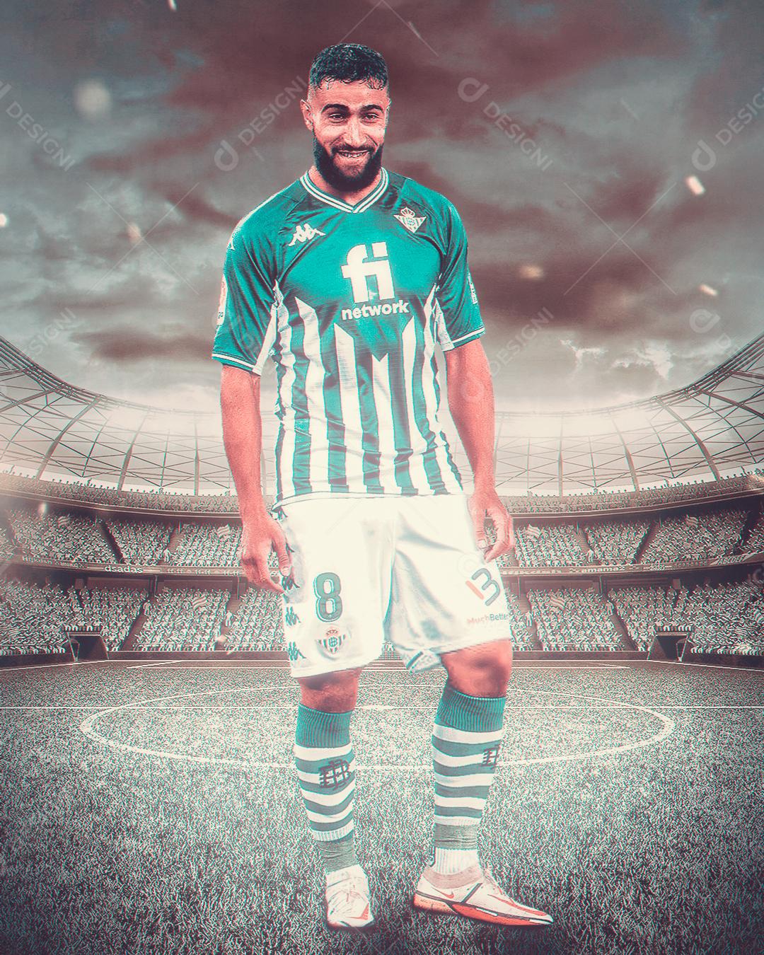 Flyer Jogador De Futebol Social Media PSD Editável