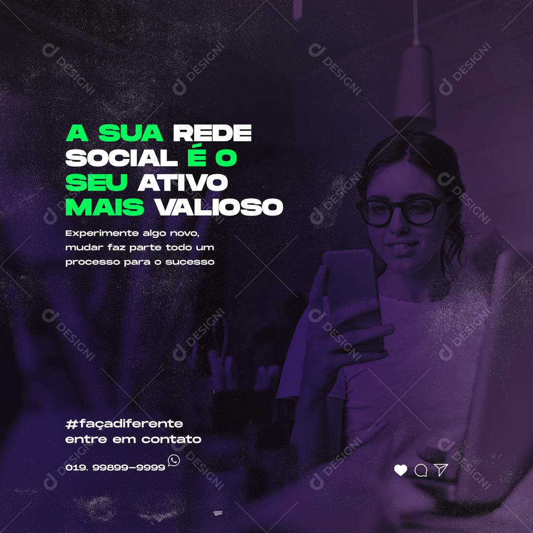 Agências Experimente Algo novo Social Media PSD Editável