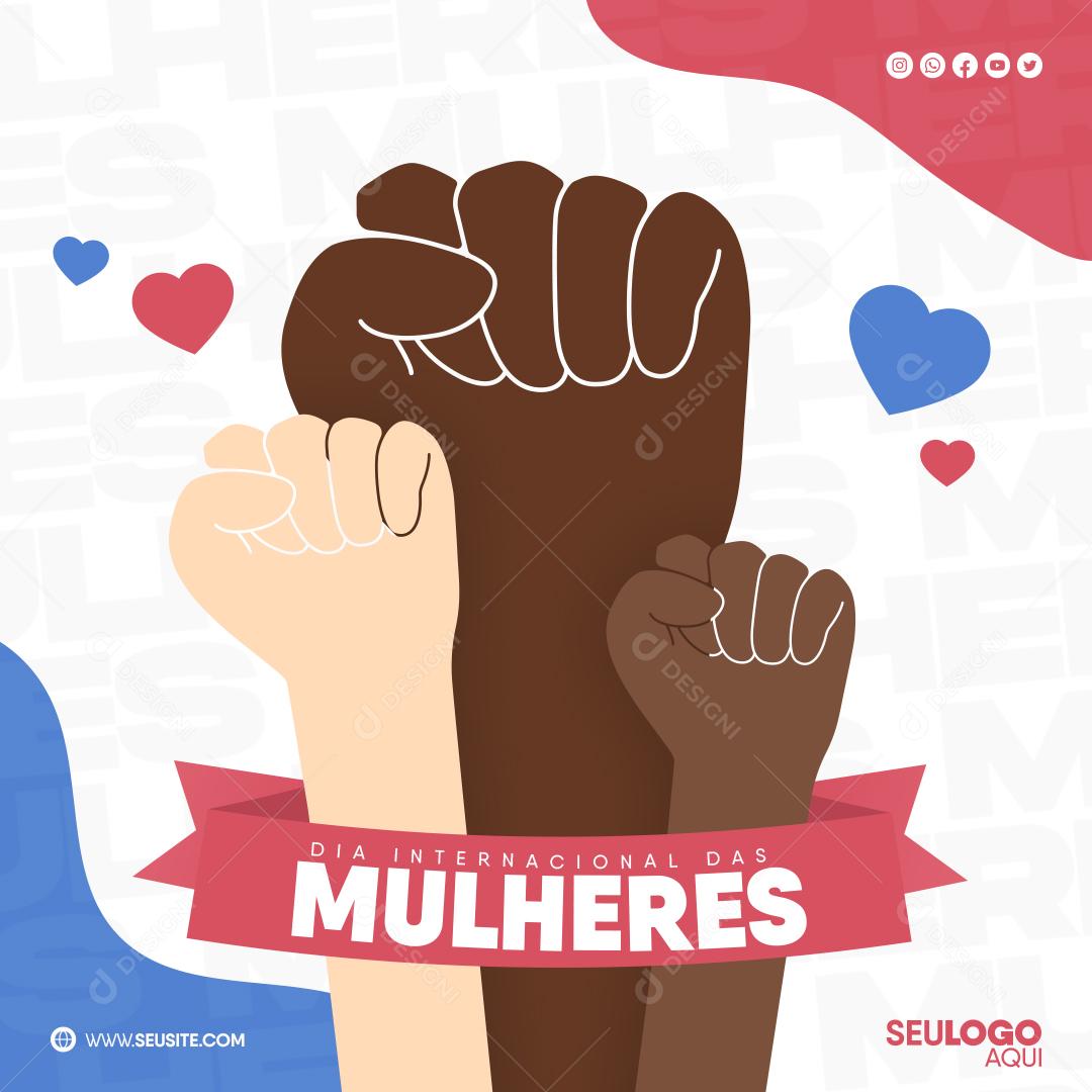 Social Media Dia Da Mulher 8 De Março PSD Editável