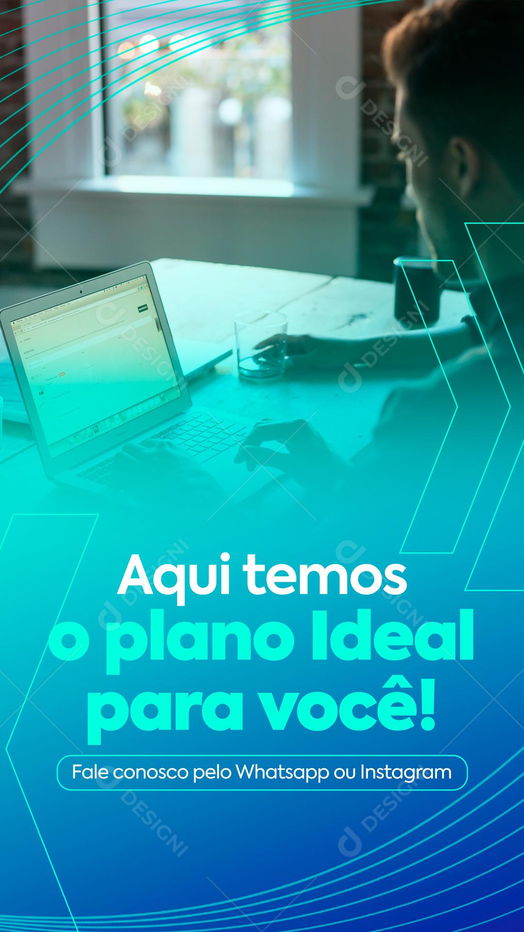 Aqui Temos O Plano Ideal Pra Você Social Media PSD Editável