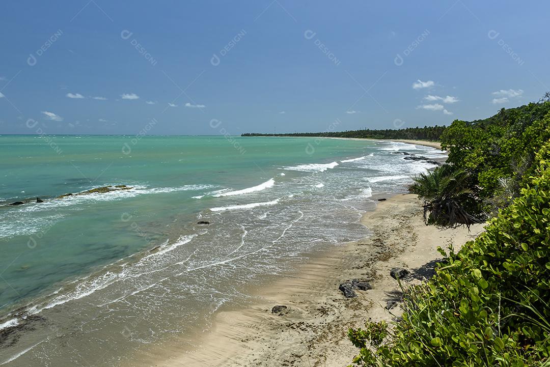 Paisagem Praia de Japaratinga, Alagoas ceu azul