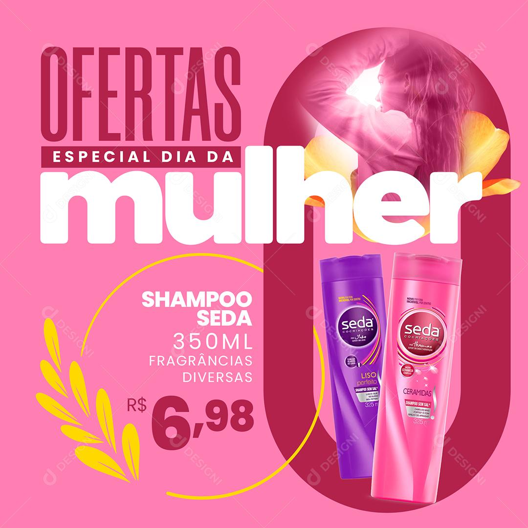Social Media Ofertas Dia da Mulher 08 de Março PSD Editável